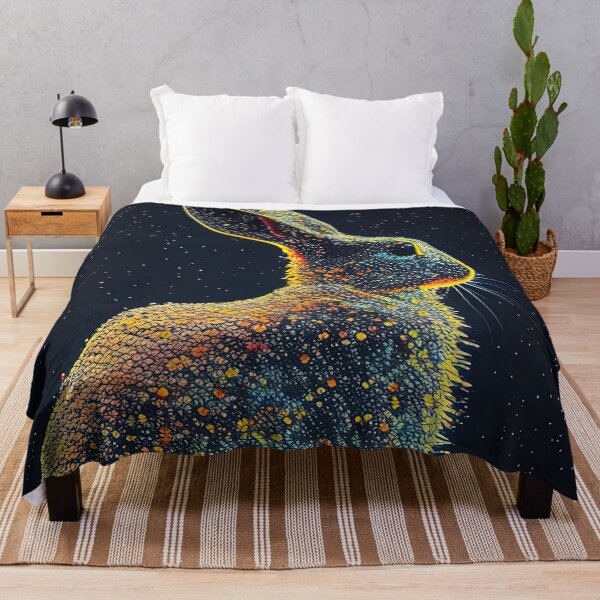 Item preview, Pixelart pointillism style hare in nature designed and sold by RK - Shop.