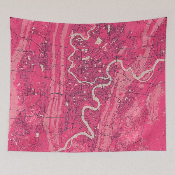 Item preview, Chongqing City Map of China  - Blossom designed and sold by deMAP.