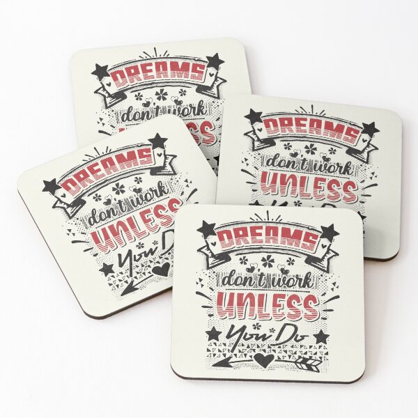 Item preview, Dreams don't work unless you do - funny saying designed and sold by VichallanStudio.