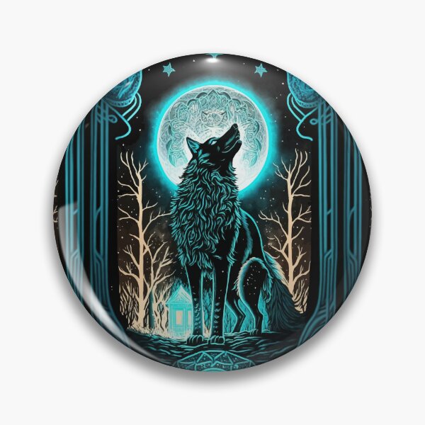 Item preview, Wolf howling at night glowing tarot designed and sold by Visual-wallart.