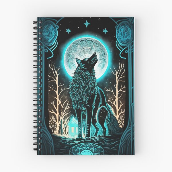 Item preview, Wolf howling at night glowing tarot designed and sold by Visual-wallart.