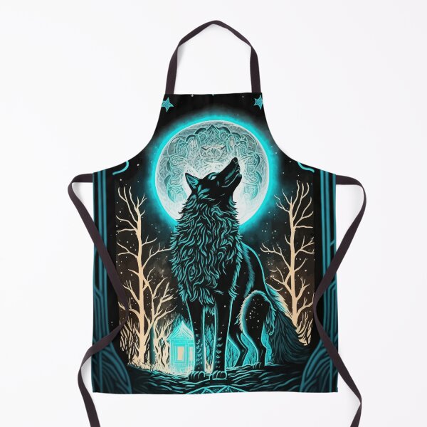 Item preview, Wolf howling at night glowing tarot designed and sold by Visual-wallart.