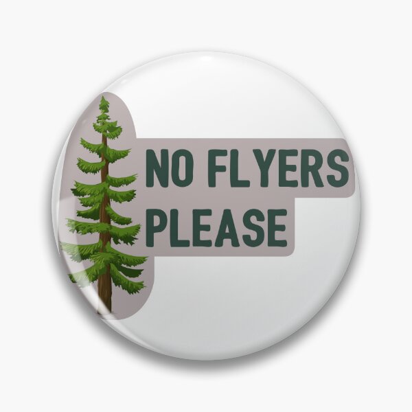 Item preview, No Flyers Please Conifer Mailbox Sticker designed and sold by GelDesigns.