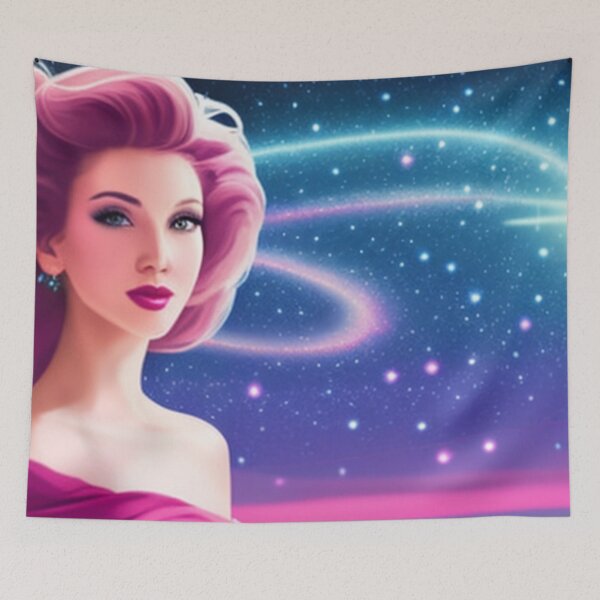 Item preview, Pink Beauty in the starry sky designed and sold by Girly-Universe.