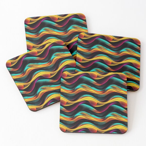 Item preview, Abstract multicolored waves  designed and sold by YeKnot.