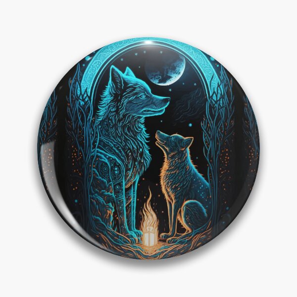 Item preview, Wolf & glowing night tarot designed and sold by Visual-wallart.