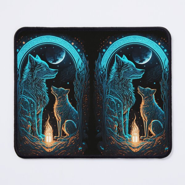 Item preview, Wolf & glowing night tarot designed and sold by Visual-wallart.