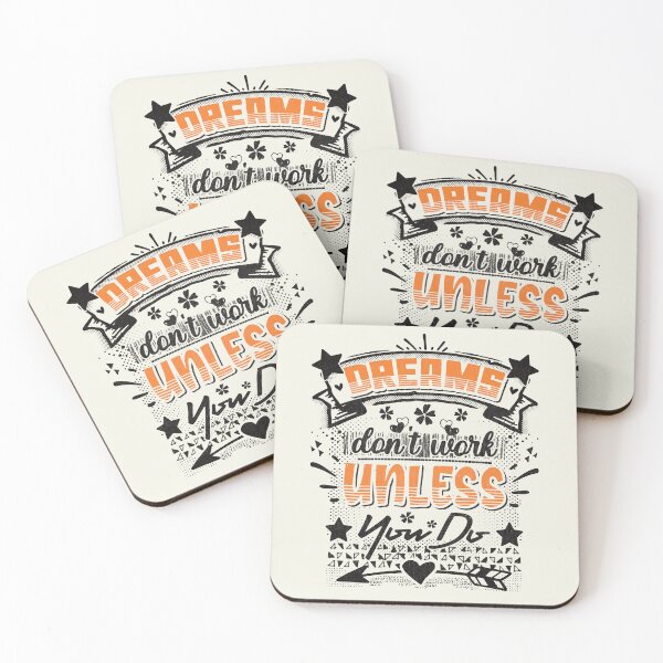 Item preview, Dreams don't work unless you do - funny saying designed and sold by VichallanStudio.