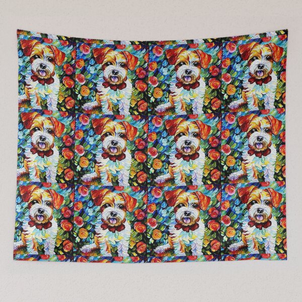 Item preview, Cute puppy in roses designed and sold by Natalia-Vlad.
