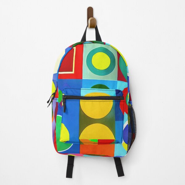 Item preview, Colorful shapes in squares painting designed and sold by lalylaura.