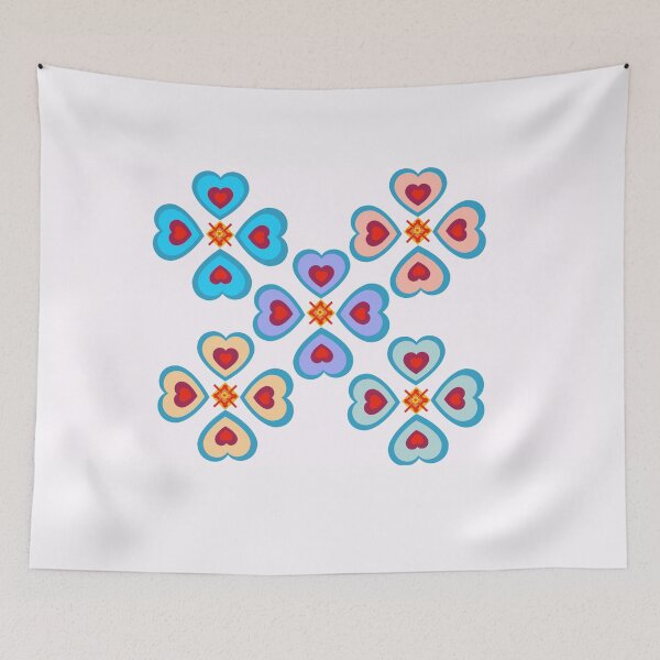 Item preview, Heart pattern retro style 60 designed and sold by Bakkia.
