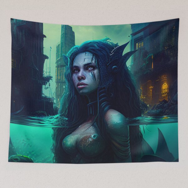 Item preview, Futuristic Mermaid 3 designed and sold by FattoAMano.