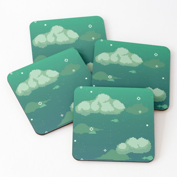 Item preview, Pixelated dreams - Starry sky with clouds designed and sold by HowBarbearic.