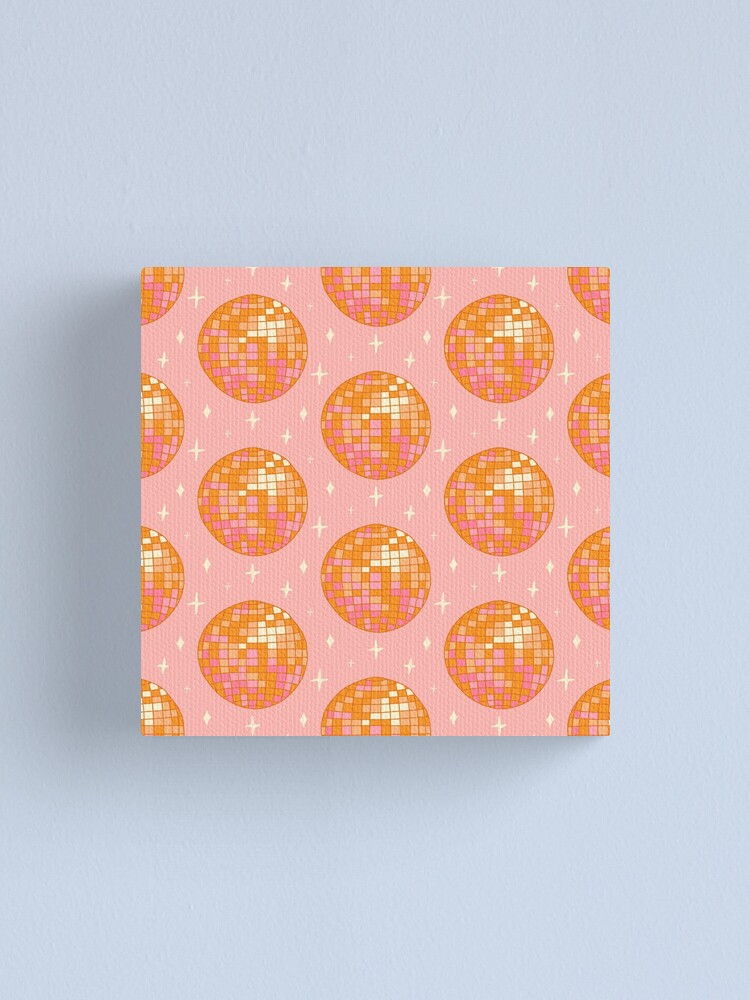 Disco Ball in Orange Pink' Poster, picture, metal print, paint by  DesignMindsBoutique