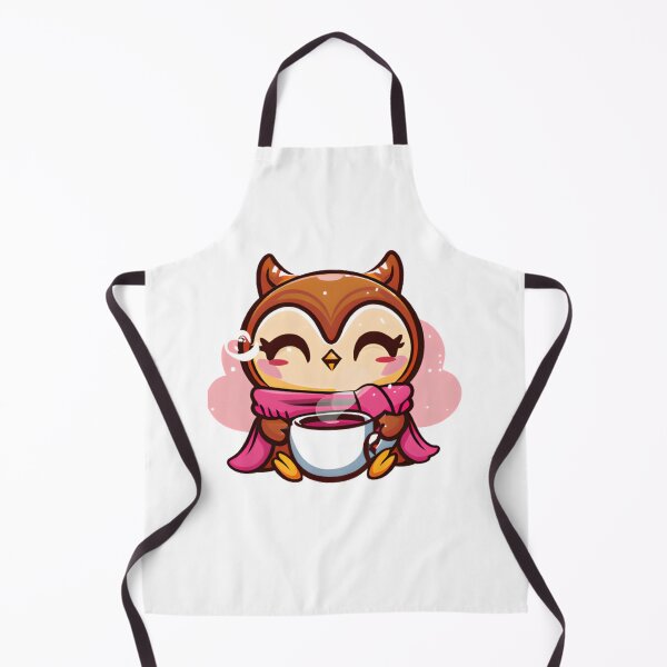 Item preview, chibi owl drinking hot chocolate designed and sold by KatisDesign.