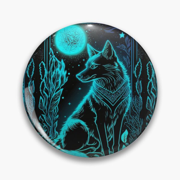 Item preview, Fancy Wolf in glowing night tarot designed and sold by Visual-wallart.