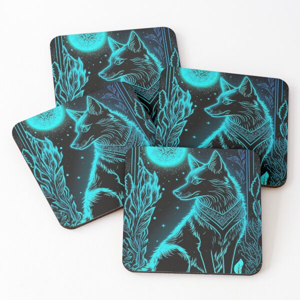 Item preview, Fancy Wolf in glowing night tarot designed and sold by Visual-wallart.