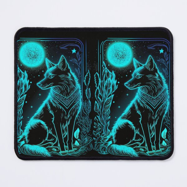 Item preview, Fancy Wolf in glowing night tarot designed and sold by Visual-wallart.