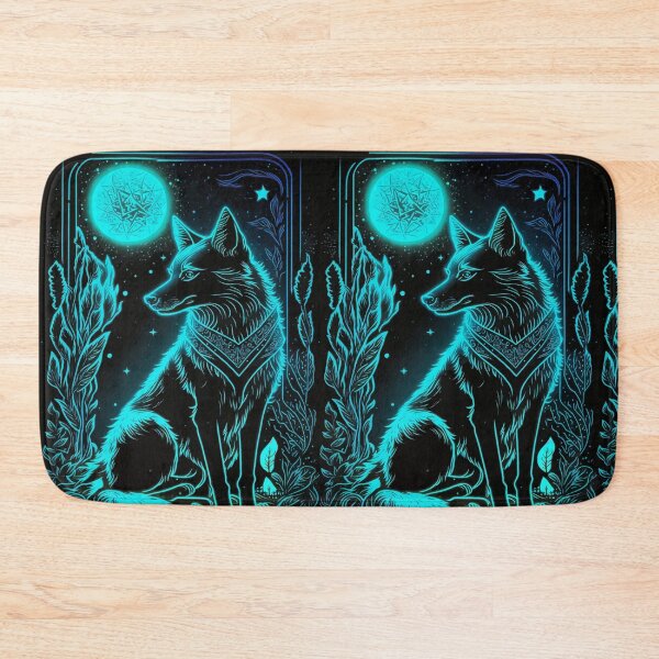 Item preview, Fancy Wolf in glowing night tarot designed and sold by Visual-wallart.