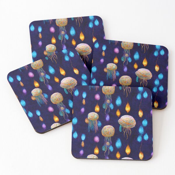 Item preview, Embroidered cosmic jellyfish  designed and sold by YeKnot.