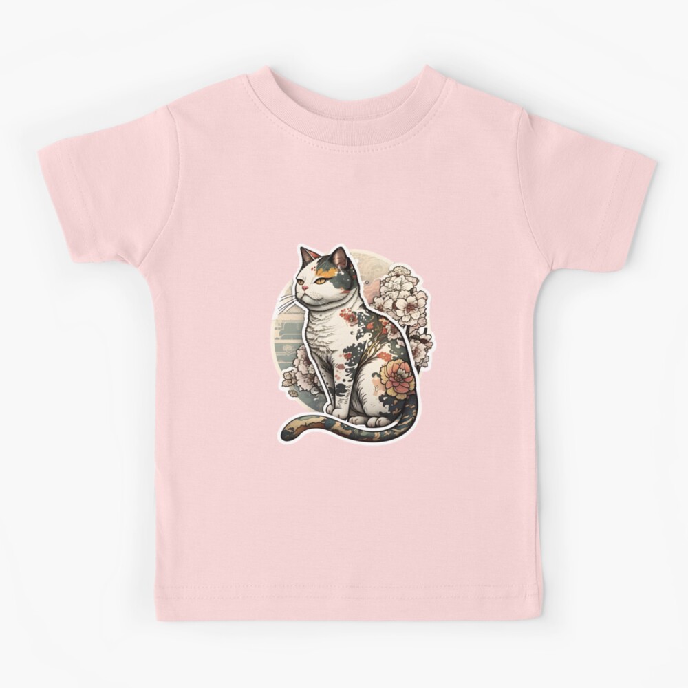 ITZAVIBE☆CAT WITH A FLOWER T SHIRT CAT WITH A FLOWER T SHIRT - ITZAVIBE | 60% - Asian Fashion