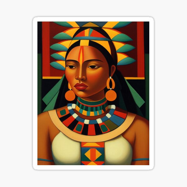 Aperçu de l'œuvre Amazon Diva nº 03 - peinture portrait de femme créée et vendue par Futuristicas.