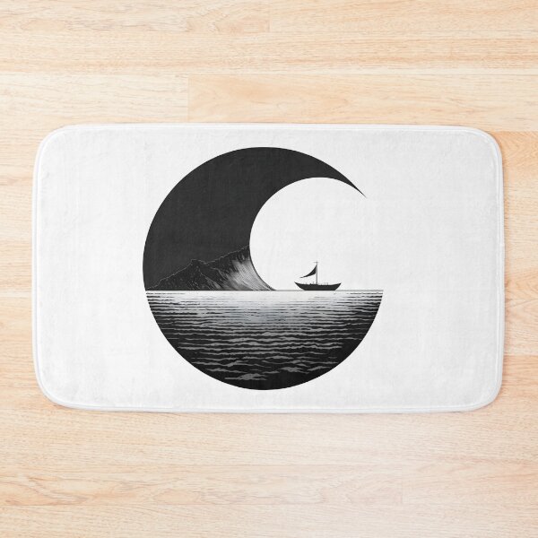 Item preview, Half moon shaped sailing scene designed and sold by LuPa Creative.