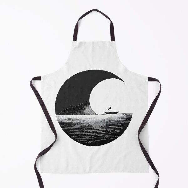 Item preview, Half moon shaped sailing scene designed and sold by LuPa Creative.