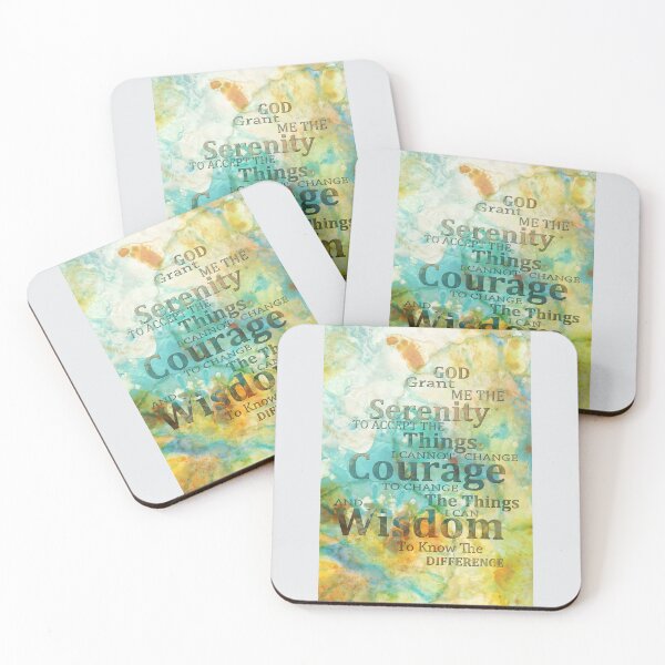 Item preview, Warm Abstract Painting Serenity Prayer Art designed and sold by Sharon Cummings Art.