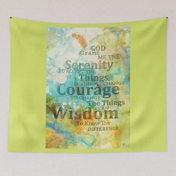 Item preview, Warm Abstract Painting Serenity Prayer Art designed and sold by Sharon Cummings Art.