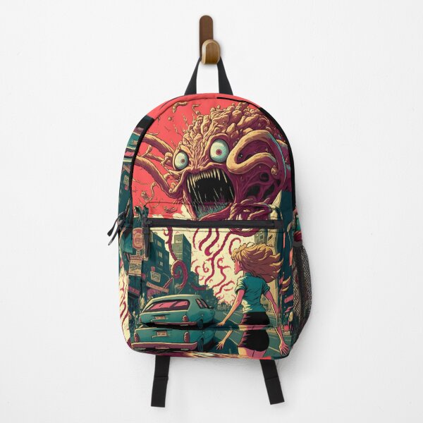 Item preview, Creepy Hungry Monster with Tentacles in the City - Retrofuturism Japanese Anime Retro 60s designed and sold by AIWanderer.