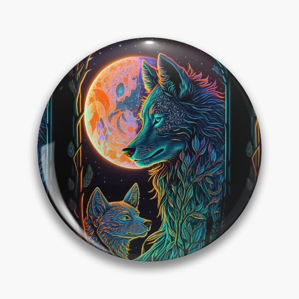 Item preview, Mother and kid wolf glowing night tarot designed and sold by Visual-wallart.