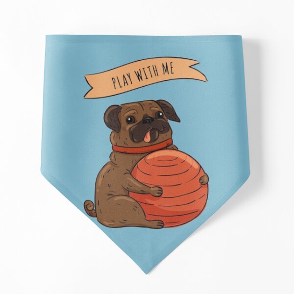 Cute Dog Playing With Ball Pet Bandana
