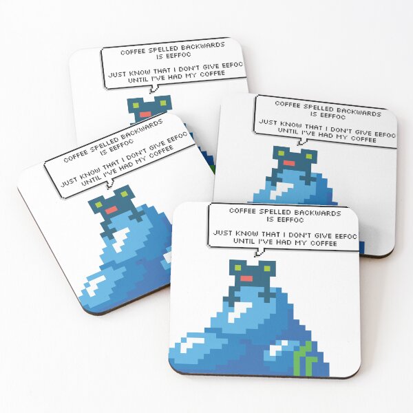Item preview, Froggy coffee spelled backwards id eeffoc bubble designed and sold by PeriwinkleStone.
