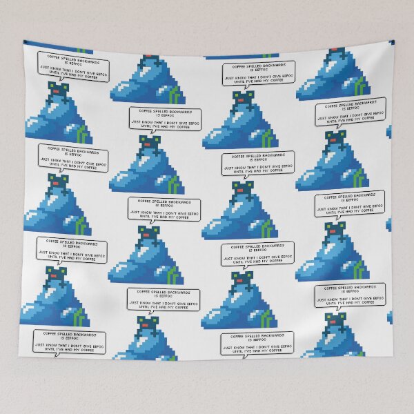 Item preview, Froggy coffee spelled backwards id eeffoc bubble designed and sold by PeriwinkleStone.