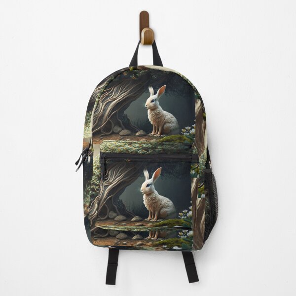Artikelvorschau, Hase im Frühling Osterhase Happy Ostara Floral Forest Rabbit entworfen und verkauft von Vicki Noble Art.