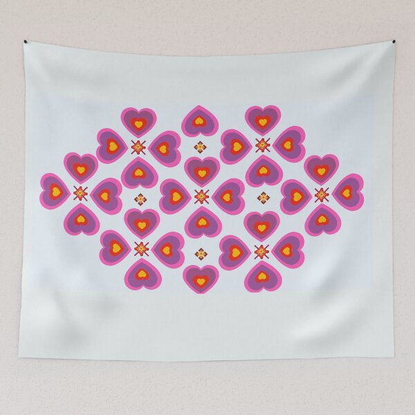 Item preview, Heart pattern retro style 61 designed and sold by Bakkia.