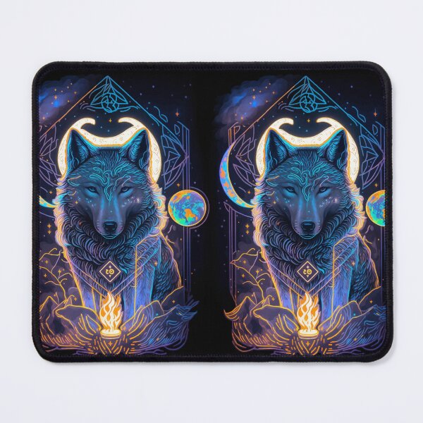 Item preview, Wolf and fire glowing night tarot designed and sold by Visual-wallart.