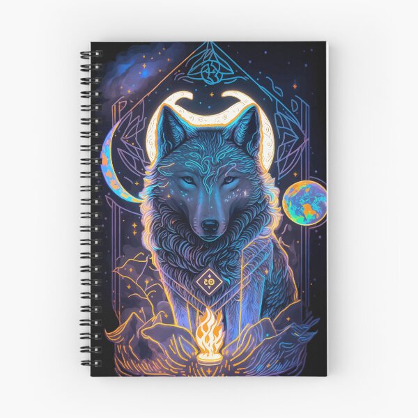 Item preview, Wolf and fire glowing night tarot designed and sold by Visual-wallart.
