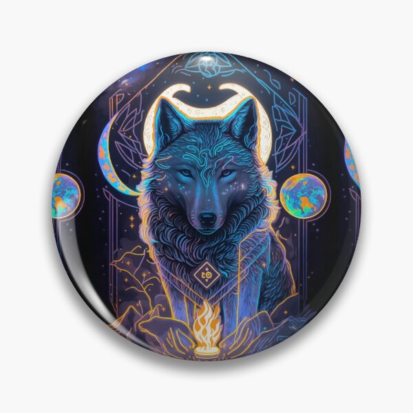 Item preview, Wolf and fire glowing night tarot designed and sold by Visual-wallart.