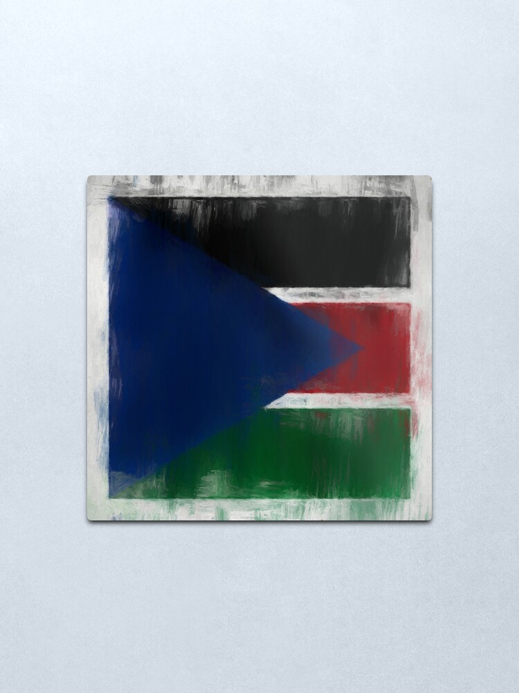 Alternate view of South Sudan Flag Reworked No. 2, Series 2 Metal Print