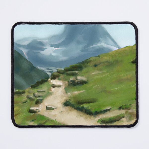 Item preview, Switzerland Slope, flowery grassy meadow, mountains designed and sold by EmeraldeaArt.