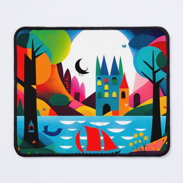 Artikelvorschau, Adorable colorful whimsical wide scene artwork #1 entworfen und verkauft von Artistic Pandas.