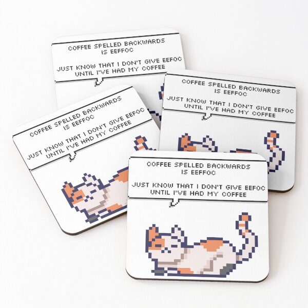 Item preview, Cat coffee spelled backwards is eeffoc designed and sold by PeriwinkleStone.