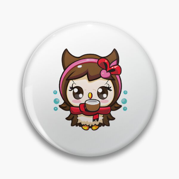 Item preview, chibi owl drinking hot chocolate designed and sold by KatisDesign.
