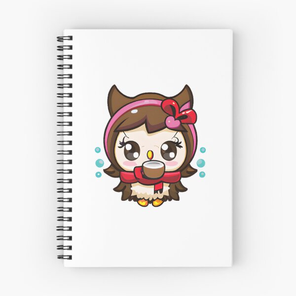 Item preview, chibi owl drinking hot chocolate designed and sold by KatisDesign.