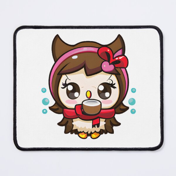 Item preview, chibi owl drinking hot chocolate designed and sold by KatisDesign.