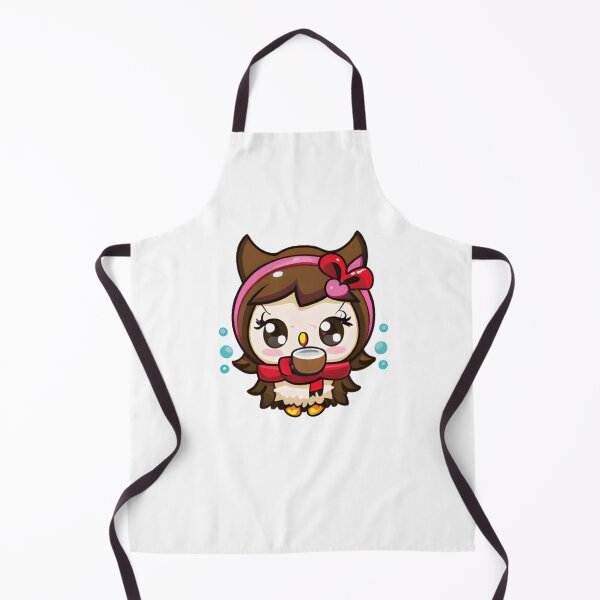 Item preview, chibi owl drinking hot chocolate designed and sold by KatisDesign.