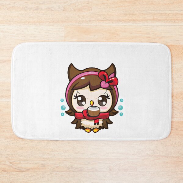 Item preview, chibi owl drinking hot chocolate designed and sold by KatisDesign.