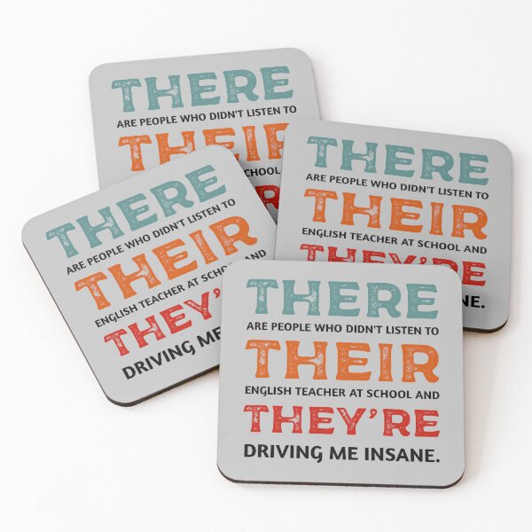 Item preview, There Their They're Funny English Teacher Coffee Mug, Funny Teacher Gag Gift Coffee Cup, Teacher Gift Idea, Back to School Teacher Gift Mugs designed and sold by cizito.